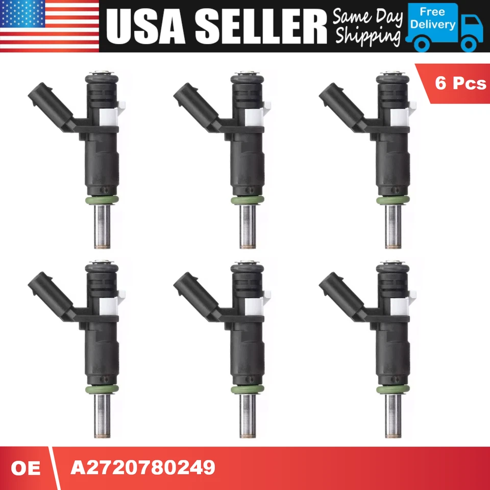 Juego de 6 inyectores de combustible A2720780249 para Mercedes-Benz C230 2006-2007 2,5 L V6 Foto 1 de 4