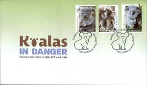 2024 Australia Koalas In Danger Set Of 3 First Day Cover, New Issue - Bild 1 von 1
