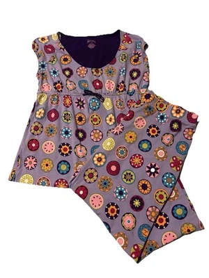 Conjunto de Pijama Nick And Nora Plus Size Capri Tamanho 2X Novidade Padrão Loungewear - Imagem 1 de 4