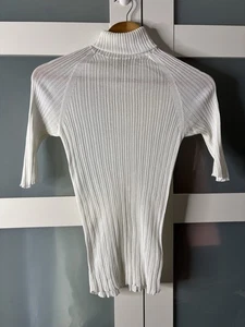 Gucci weißes Rippstrick Rollkragen Top XS - Made in Italy - Vintage Tom Ford Ära - Bild 1 von 15