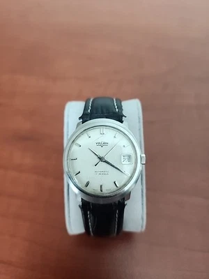 Reloj Vulcain Acero Inoxidable 17J Esfera Lino Automático Función Día  Foto 1 de 4