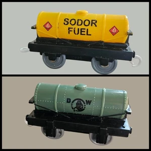 Thomas & Friends TrackMaster Milk - Sodor Fuel - Water Tanker- Train Car Lot x 2 - Picture 1 of 10