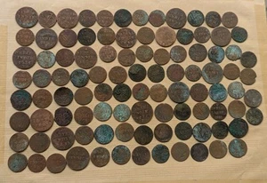 100 Stück Niederländische Niederlande VOC Mix 1700-1840 METALLDETEKTORFUND Kupfermünze_V46 - Bild 1 von 12