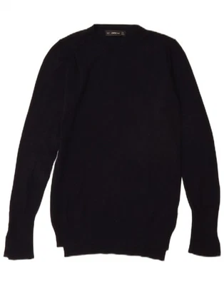 ZARA Womens Crew Neck Jumper Sweater UK 8 Small Navy Blue Viscose BE15 - Image 1 of 3