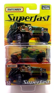 MatchBox SUPERFAST HUMMER HUMVEE #53 CAMOUFLAGE Limited Edition 1 of 15,500 - Picture 1 of 3