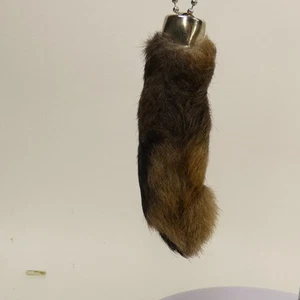 Premium Real Lucky Rabbit’s Foot Keychain Charm Dark Brown Natural  AEKY9 - Picture 1 of 9