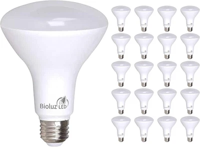 20 Pack BR30 LED Bulbs, Indoor Flood Lights 90+ CRI 75W Equivalent Uses 9.5W 500 - Image 1 of 4