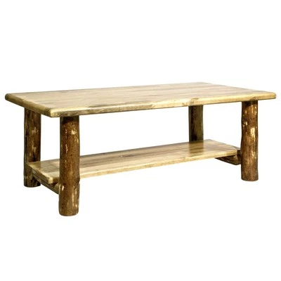 Montana Woodworks Collection Glacier Country Log Coffee Table Stained and Lacqu - Image 1 of 2