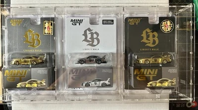 Mini GT LBWK Nissan Silvia S15 Type 1 & 2 Gold Series /Chrome+Acrylic Case 1:64 - Image 1 of 4