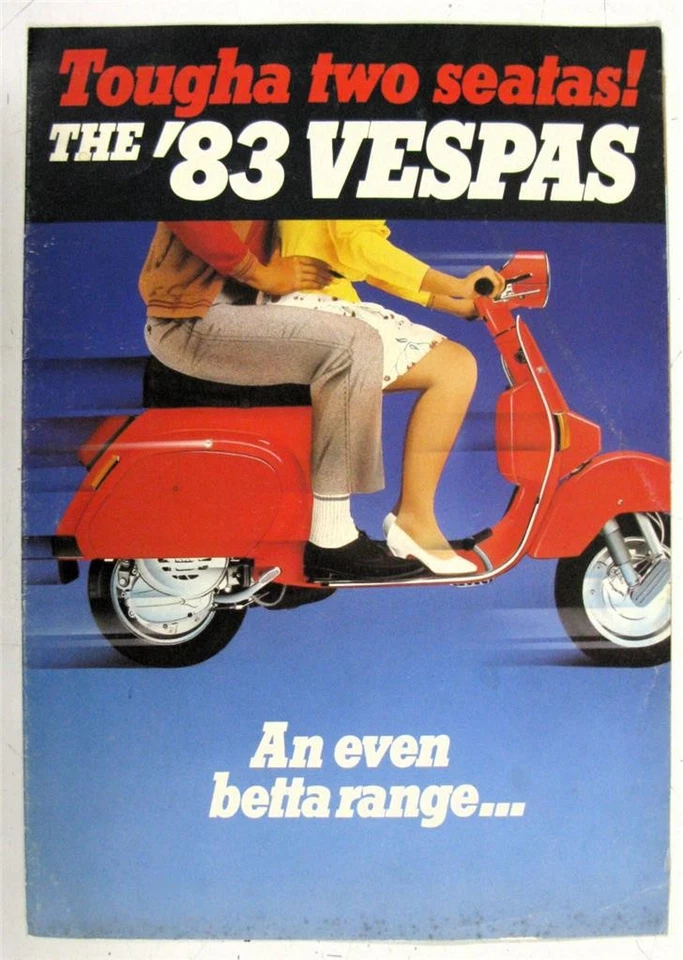 VESPA Scooters Sales Brochure Oct 1983 PK50S PK80S-SE V100 Sport PK125S PX150E - Image 1 of 4