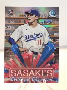 2025 Bowman Chrome Roki Sasaki Hobby Stars #HS-9 Sasaki's Strikeout Showroom RC - Picture 1 of 2