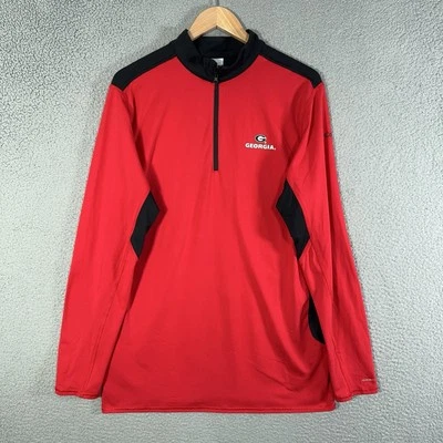 Georgia Bulldog Quarter Zip Mens Medium Omni Shade Performance Colombia Pullover - Image 1 of 4