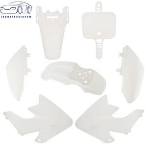 CRF50 XR50 Fairing Plastic Fender Kit For SDG SSR Honda 50cc-160cc White NEW - Picture 1 of 8