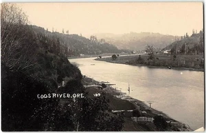 RPPC COOS RIVER, OREGON Echtfoto 1910er antike Postkarte - Bild 1 von 2