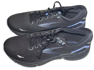 Brooks Men's Size 10 Ghost 15 Road Running Shoe Black/Ebony Comfort Sneaker New - Picture 1 of 11