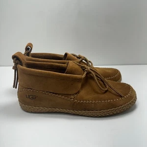 UGG Woodlyn Mokassin Damen Größe 8 Braun Leder Halbschuhe Schuhe 1094814 - Bild 1 von 8