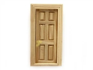 24th Scale Opening Internal Bare Wood Door, Dolls House Miniature, DIY - Picture 1 of 1