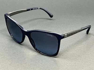 香奈儿 CH5348-1426S2 蓝色 57 毫米女式太阳镜猫眼塑料 — 第 1/4 张图片