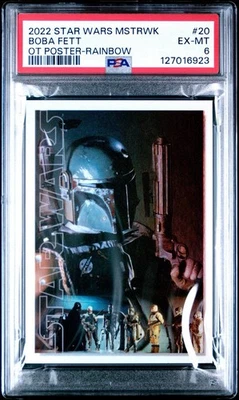 2022 Topps Star Wars Masterwork Original Trilogy Posters Boba Fett /299 PSA 6 - Image 1 of 2
