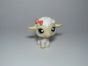 Weißes Lamm mit rosa Haarschleife 2007 Littlest Pet Shop Hasbro LPS #376 - Bild 1 von 5