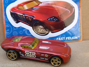 2013 Hot Wheels Mystery Models FAST FELION 7/24 Loose RED - Picture 1 of 1