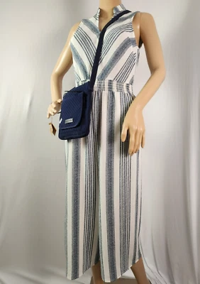 Mono para mujer Monteau mameluco azul blanco sin mangas pequeño (solo mameluco) Foto 1 de 4