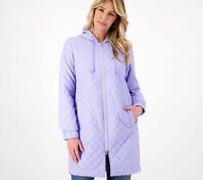 Nuage Women's Plus Sz Jacket 2X Zip Front Quilted Purple A629091