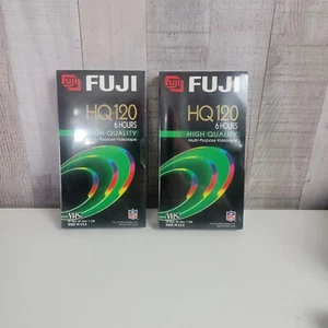 Fuji Film VHS 2 cintas de video en blanco 6 horas HQ 120 alta calidad multiusos - Imagen 1 de 6