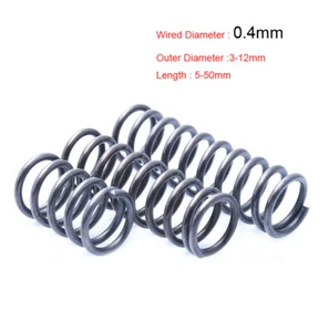 Spring Steel Compression Spring 0.4mm Wired Dia. 3~12mm Outer Dia. 5~50mm Length - Picture 1 of 4