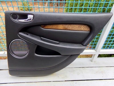 JAGUAR X-TYPE 2002-2008 PANEL DE PUERTA INTERIOR TRASERO DERECHO NEGRO OEM Foto 1 de 4