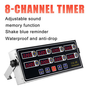 50/60Hz 8 Channels Digital Timer Kitchen Basket Shaking Timing Clock AC 220V