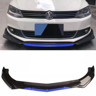 5Pcs For Volkswagen Jetta Front Bumper Lip Spoiler Splitter Diffuser Black Blue - Image 1 of 4