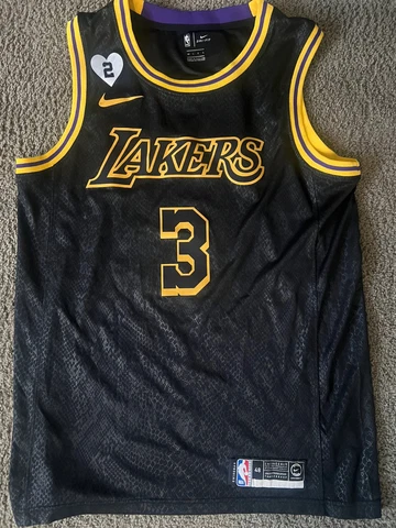 Nike Lakers Anthony Davis City Jersey Swingman Black Mamba DJ1433-010 Size Large Cover