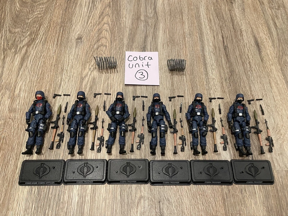 GI JOE COBRA 30TH POC V15 INFANTERÍA ENEMIGA COBRA SOLDADO X5 OFICIAL X1 LOTE UNIDAD 3 Foto 1 de 1