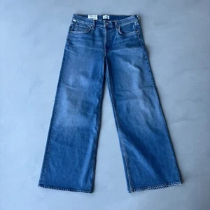 Citizens Of Humanity Loli Mid Rise Baggy Jeans. Palazzo Blue. W30. RRP £340. - Picture 1 of 8