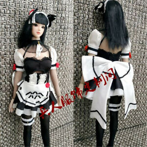 1:6 Cosplay Maid Clothes Stockings Outfit Clothes For 12" Female figure