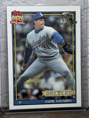 1991 Topps Operation Desert Shield #548 Jaime Navarro Milwaukee Brewers casi nuevo 3 Foto 1 de 2