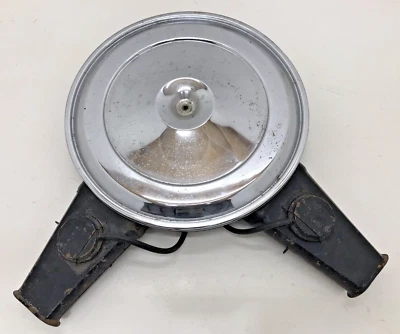 1970-1972 Pontiac GTO Dual Snorkel Air Cleaner Base & Chrome Lid Under Hood - Image 1 of 4