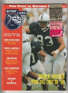 September 14, 1996 Penn State vs Northern Illinois Football Program---w/ Ticket - Picture 1 of 2