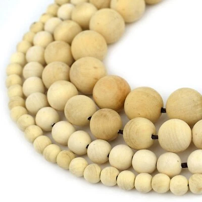 Natural Wood Beads Round 15” Strand Jewelry Making Wenge 4mm 6mm 8mm 10mm 12mm - Image 1 of 2