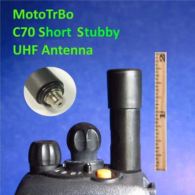 C70S TUNED Short Stubby UHF Antenna for Motorola MotoTrbo XPR3300 XPR3500 R2 R7 - Image 1 of 2