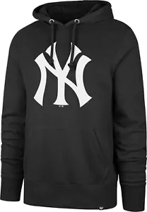 47 Forty Seven Marca Yankees de Nueva York MLB Impresión Titular Con Capucha Negro Para Hombres - Imagen 1 de 1