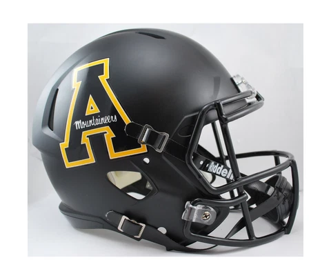 NCAA Appalachian State Mountaineers Full Size Speed Replica Helmet, Black, Me Cover