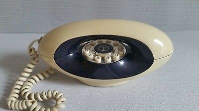 Vintage Cream&Black Push Button Telephone By GENIE (made In England 70s) Working • 136.84€