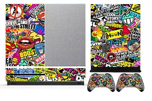 Bombing 262 Vinyl Cover Skin Sticker for Xbox One S (Slim) & 2 controller skins - Picture 1 of 2