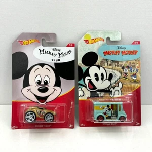 HOT WHEELS - LOT OF 2 - DISNEY MICKEY MOUSE CLUB ROCKET BOX AND BREAD BOX VAN - Picture 1 of 8