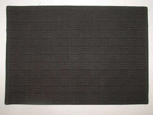 (4) Lintex 100% Cotton Reversible Placemats ~ Black Woven Blocks ~ 13" x 19" NEW - Picture 1 of 2