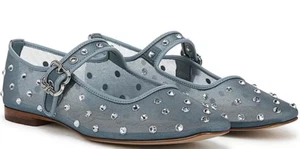 Sam Edelman Michaela Shine Coastal Blue Mesh Mary Jane Women sizes 6-10/NEW!!! - Picture 1 of 1