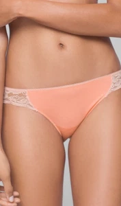 Soma Vanishing Edge Cotton Blend with Lace Bikini XXL Peach Amber - Picture 1 of 3