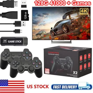 128G X2 Game Stick Consola de Juegos Retro 4K HD 2.4G Controlador Inalámbrico 40000+Juegos - Imagen 1 de 23